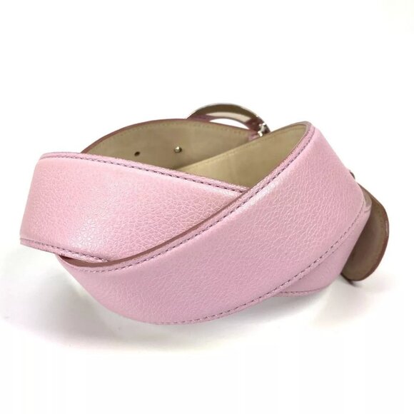BVLGARI BVLGARI BVLGARI logo Accessories Buckle Belt belt Leather pink/Silver main image 5
